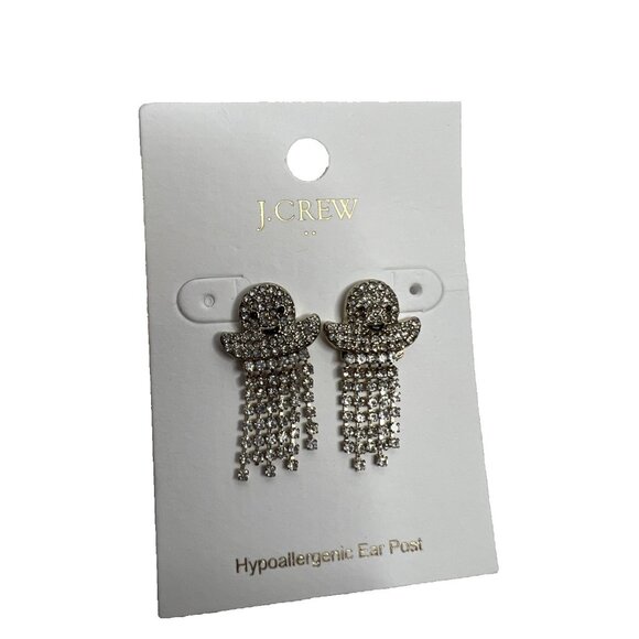 J.Crew $50 Pavé ghosts dangly earrings BL441 - Picture 3 of 3
